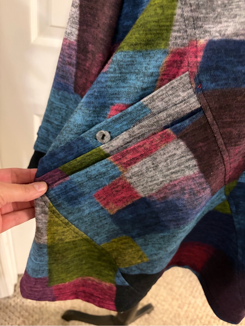 Ali Miles colorful artsy cowl neck pullover tunic top art‎ to wear women’s XLP - Picture 4 of 9